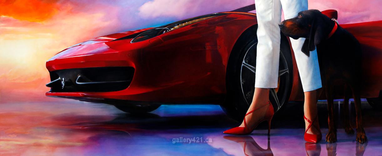 Red Ferrari by Alexander Sheversky